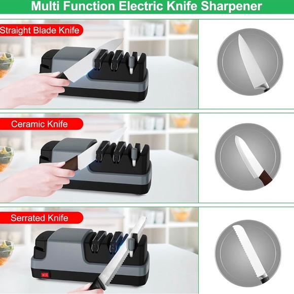 Electric Knife Sharpener- 4 in 1 Electric Knife Sharpeners - Picture 3 of 9